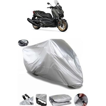 Coverplus Yamaha X-Max 400 ABS Arka Çanta Uyumlu Su Geçirmez Gri Motosiklet Brandası