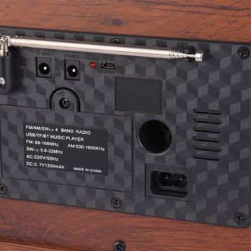 CoverZone 3299BT Büyük Large Boy Retro Radyo Taşınabilir Bluetooth Hoparlör