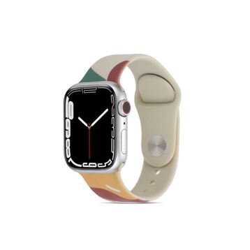 CoverZone Apple Watch 3 Green Mango 42 mm ile Uyumlu Foden Renkli Desenli Kordon