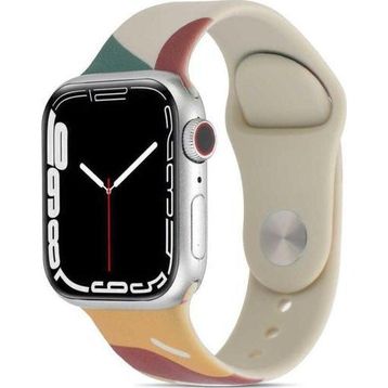 CoverZone Apple Watch 3 Green Mango 42 mm ile Uyumlu Foden Renkli Desenli Kordon