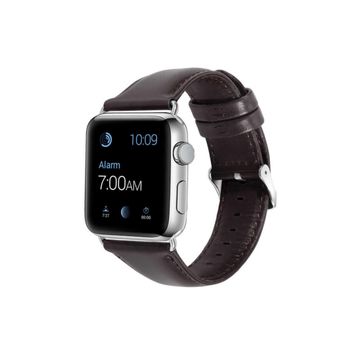 CoverZone Apple Watch 38 mm Siyah Deri Kordon