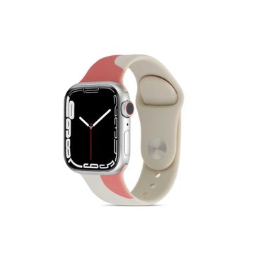CoverZone Apple Watch 5 Rouge Powder 42 mm ile Uyumlu Foden Renkli Desenli Kordon