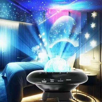 CoverZone CH-M26 Galaksi Gökyüzü Yıldızları Yansıtan Gece Lambası Bluetooth Hoparlör
