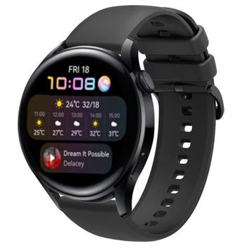CoverZone Galaxy Gear S3 Uyumlu Termoplastik Perforated Siyah Kayış Kordon