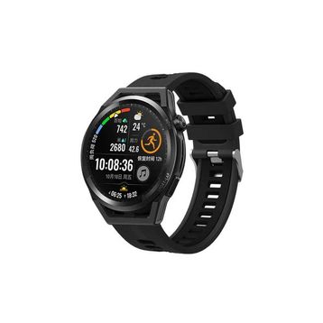 CoverZone Galaxy Watch 46 mm Grealish Silikon Delikli Siyah Kordon