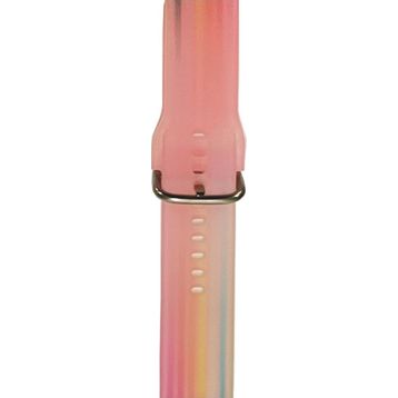 CoverZone Huawei GT2 46 mm Renkli Desenli Erstwhile Rainbow Pink Kayış Kordon