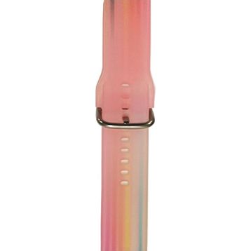 CoverZone Huawei GT2 46 mm Renkli Desenli Erstwhile Rainbow Pink Kayış Kordon