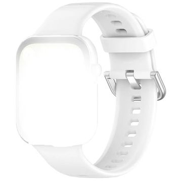 CoverZone Huawei Watch Fit 3 Uyumlu Spor Renkli Lagniappe Silikon Beyaz Kayış Kordon