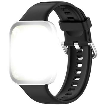 CoverZone Huawei Watch Fit 3 Uyumlu Spor Renkli Lagniappe Silikon Siyah Kayış Kordon