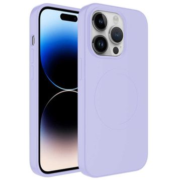 CoverZone iPhone 14 Pro Magsafe Wireless Şarj Özellikli Pastel Color Silikon Kırmızı Cep Telefonu Kılıfı