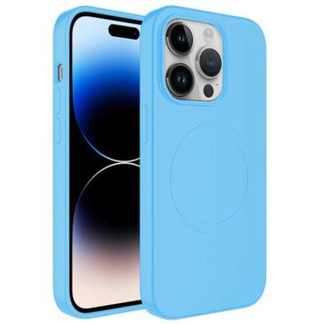 CoverZone iPhone 14 Pro Magsafe Wireless Şarj Özellikli Pastel Color Silikon Kırmızı Cep Telefonu Kılıfı