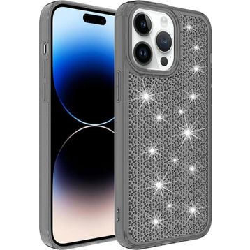 CoverZone iPhone 14 Pro Max Airbagli Kamera Korumalı Parlak Tasarımlı Z-Snow Emollient Gri Cep Telefonu Kılıfı