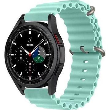 CoverZone Samsung Gear S2 42 mm Quintessential Kabartmalı Metal Tokalı Turkuaz Kordon