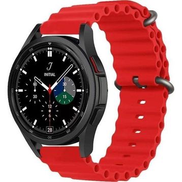 CoverZone Samsung Gear S2 Uyumlu 42 mm Quintessential Kabartmalı Metal Tokalı Kırmızı Kordon