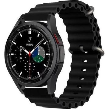 CoverZone Samsung Gear S2 Uyumlu 42 mm Quintessential Kabartmalı Metal Tokalı Siyah Kordon