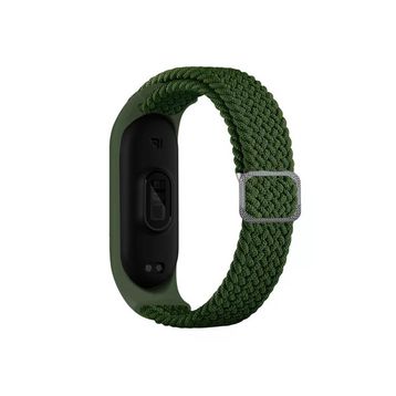 CoverZone Xiaomi Mi 7 Band Mixed Hasır Örmeli Haki Kayış Kordon