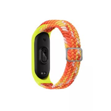CoverZone Xiaomi Mi 7 Band Mixed Hasır Örmeli Orange Kayış Kordon
