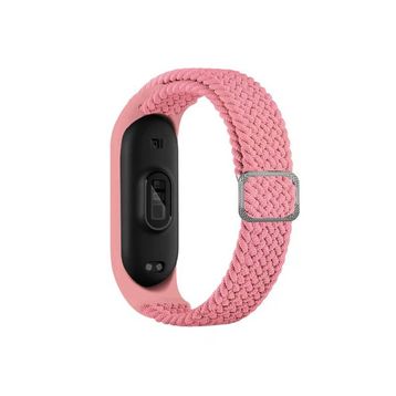 CoverZone Xiaomi Mi 7 Band Mixed Hasır Örmeli Pembe Kayış Kordon