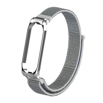 CoverZone Xiaomi Mi Band 5 Mixed Kayış Gri Hasır Örme Kordon