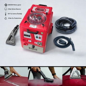 Çözüm 10-5 Pro Buharlı 2 Motorlu Halı ve Koltuk Yıkama Makinesi