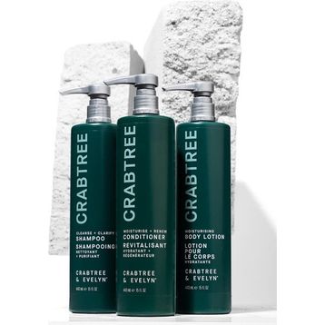 Crabtree Evelyn Cleanse Clarify 443 ml Şampuan+443 ml Saç Kremi+443 ml Body Losyon