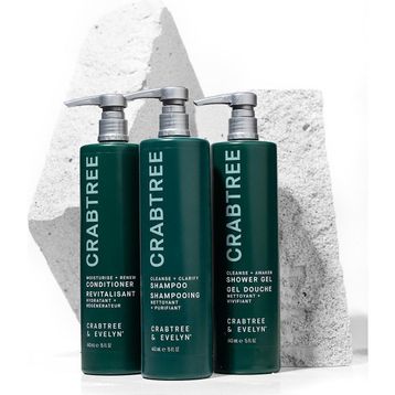 Crabtree Evelyn Cleanse Clarify 443 ml Şampuan+443 ml Saç Kremi+443 ml Shower Jel