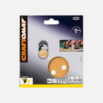 Craftomat BFWP 125 mm 60/120/240 Eksantrik Zımpara Set
