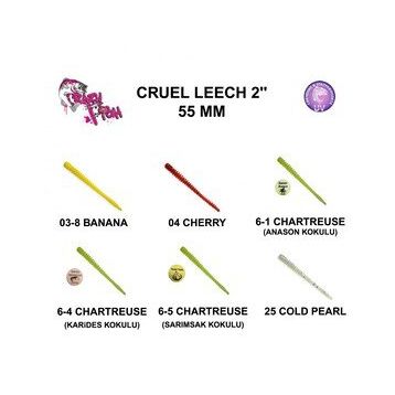 Crazy Fish Cruel Leech 5.5 cm Color:25-6 Silikon Yem