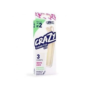 Crazy Sandeel CSE150/2 CSE513 3X Gövde White Coco Silikon Yem