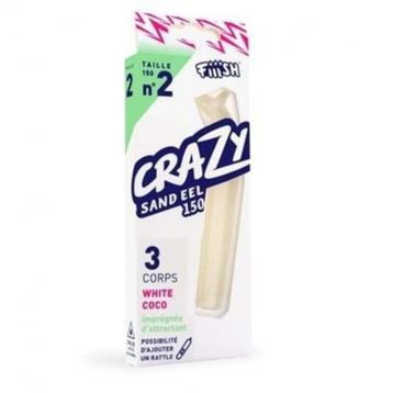 Crazy Sandeel CSE150/2 CSE513 3X Gövde White Coco Silikon Yem