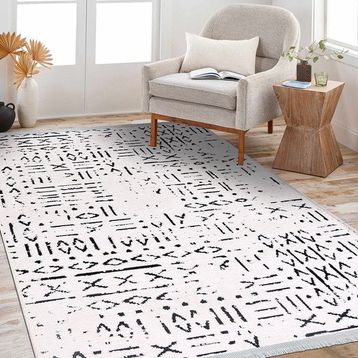 Crea 8018 Vanilya Beyaz 80x150 cm Kilim