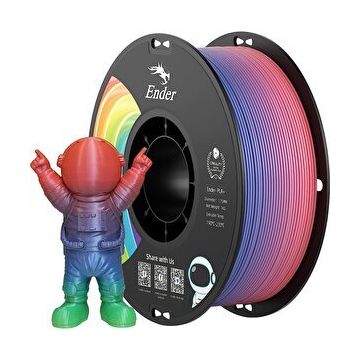 Creality Ender PLA+ Gökkuşağı Renkli 1.75 mm 1 kg Standart Filament