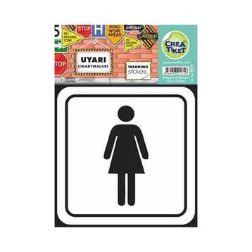 CreaTiket 1171 Kadın Wc Etiketi