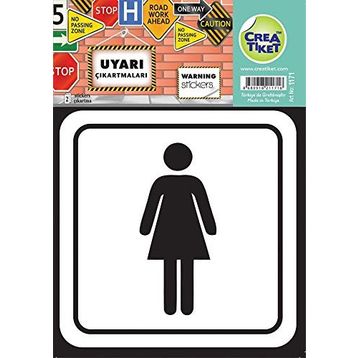 CreaTiket 1171 Kadın Wc Etiketi