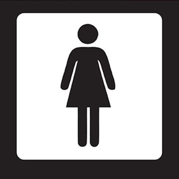 CreaTiket 1171 Kadın Wc Etiketi