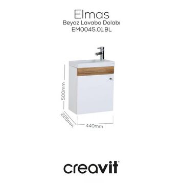 Creavit 45 cm Beyaz Elmas Lavabo Dolabı