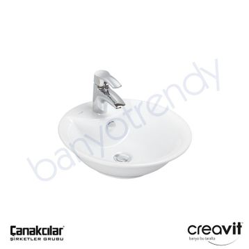 Creavit 46 cm Set Üstü Lavabo