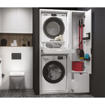 Creavit CM2070.01+MB2200.01 Çamaşır Kurutma Makinesi ve Mop Temizlik Malzeme Dolabı