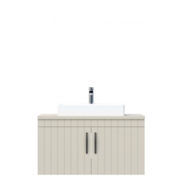 Creavit D10 Next Tezgah Üstü Kapaklı 100 cm Dafne Lake Lavabo Dolabı