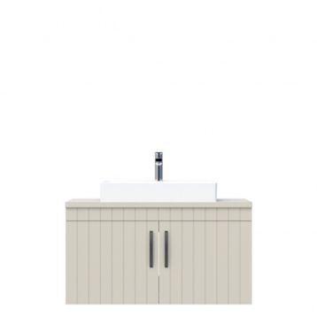 Creavit D10 Next Tezgah Üstü Kapaklı 100 cm Dafne Lake Lavabo Dolabı