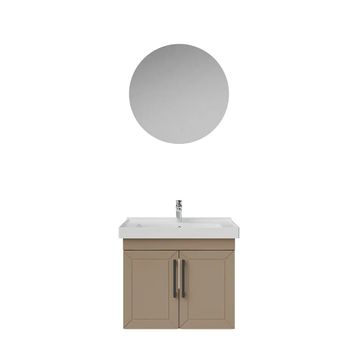 Creavit D20 Lake 80 cm Desenli Dafne Yuvarlak Çekmeceli Banyo Dolabı