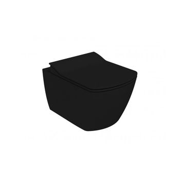 Creavit Elegant Kömür Karası EG321-00KK00E-0000 Rim-Off Kanalsız Asma Klozet