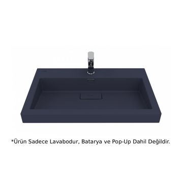 Creavit Epic 80 cm Basalt Mat Etajerli Lavabo