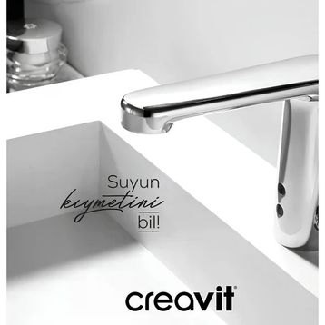 Creavit ES2400 Tek Su Girişli Fotoselli Lavabo Bataryası