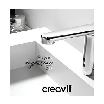 Creavit ES2400 Tek Su Girişli Fotoselli Lavabo Bataryası