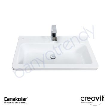 Creavit İpek 80 cm Etajerli Lavabo
