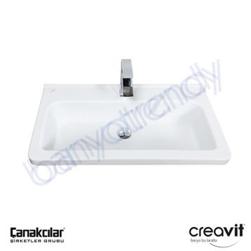Creavit İpek 80 cm Etajerli Lavabo