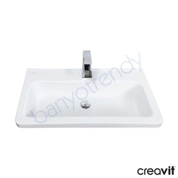 Creavit İpek 80 cm Etajerli Lavabo