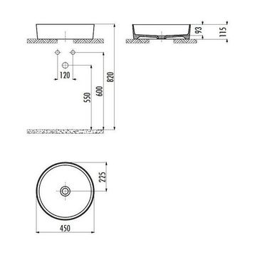Creavit Loop 45 cm Mat Cappuccino Yuvarlak Çanak Lavabo
