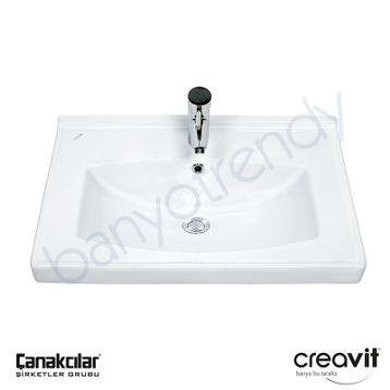 Creavit Sera 65 cm Etajerli Lavabo